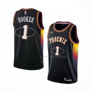 Maillot Phoenix Suns Devin Booker NO 1 75th Anniversary 2022 noir